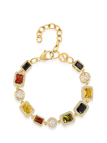 Nialaya Women's Chain Bracelet Gemstone Bracelet in Gold Gemstone Bracelet in Gold